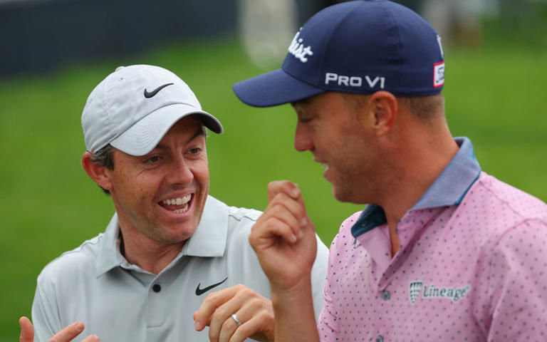 Rory McIlroy and Justin Thomas on the Course of Oak Hill