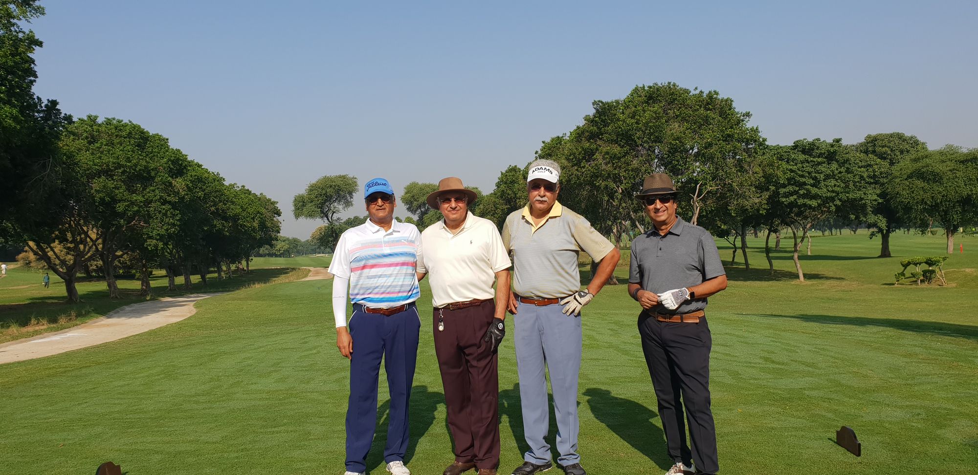 Avid Golfers Pradeep Jain, Gurnam Arora, MK Trishal and Subodh Varma at the Qutab Golf Course Delhi
