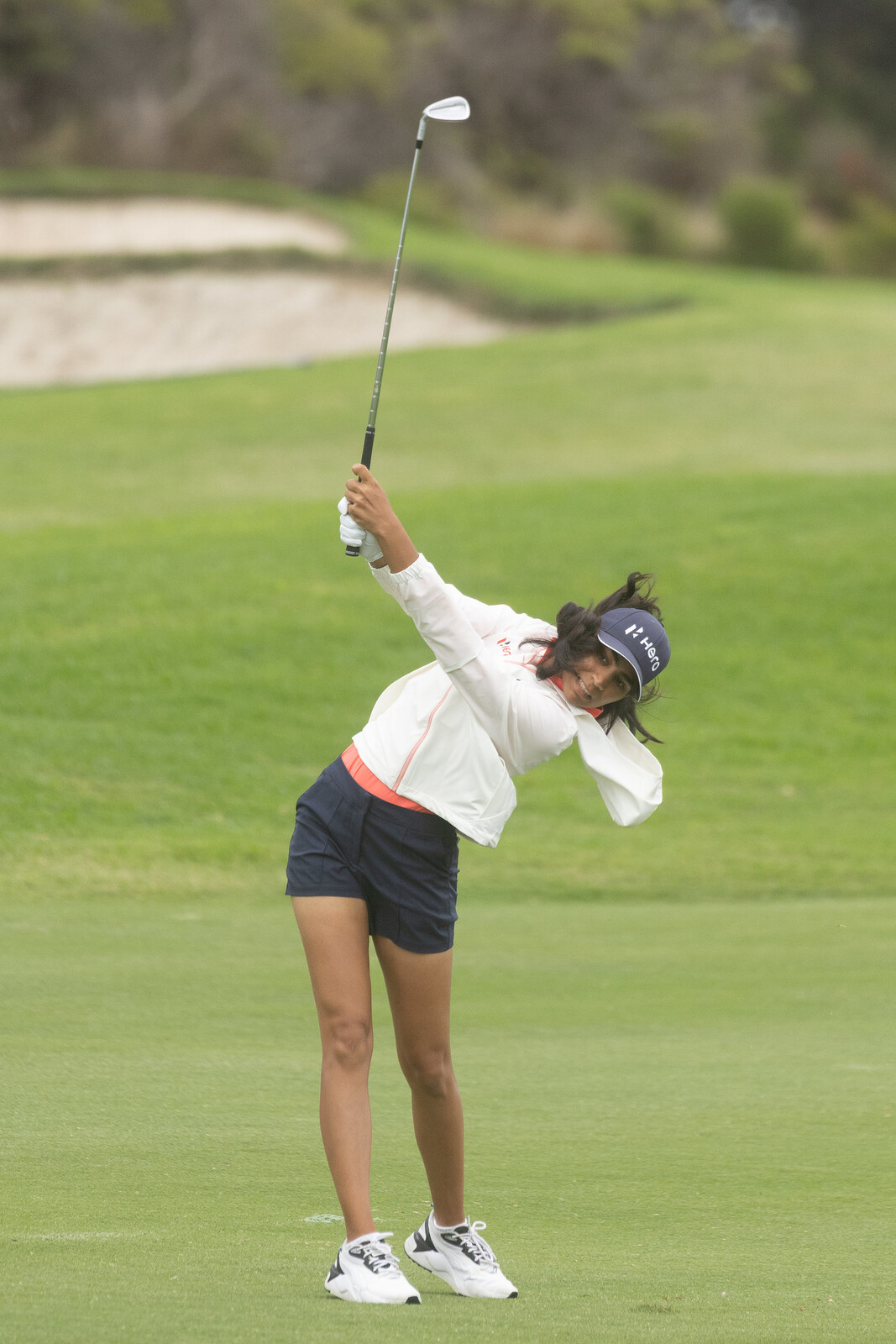 Diksha Dagar of India during the final round. Credit: Tristan Jones