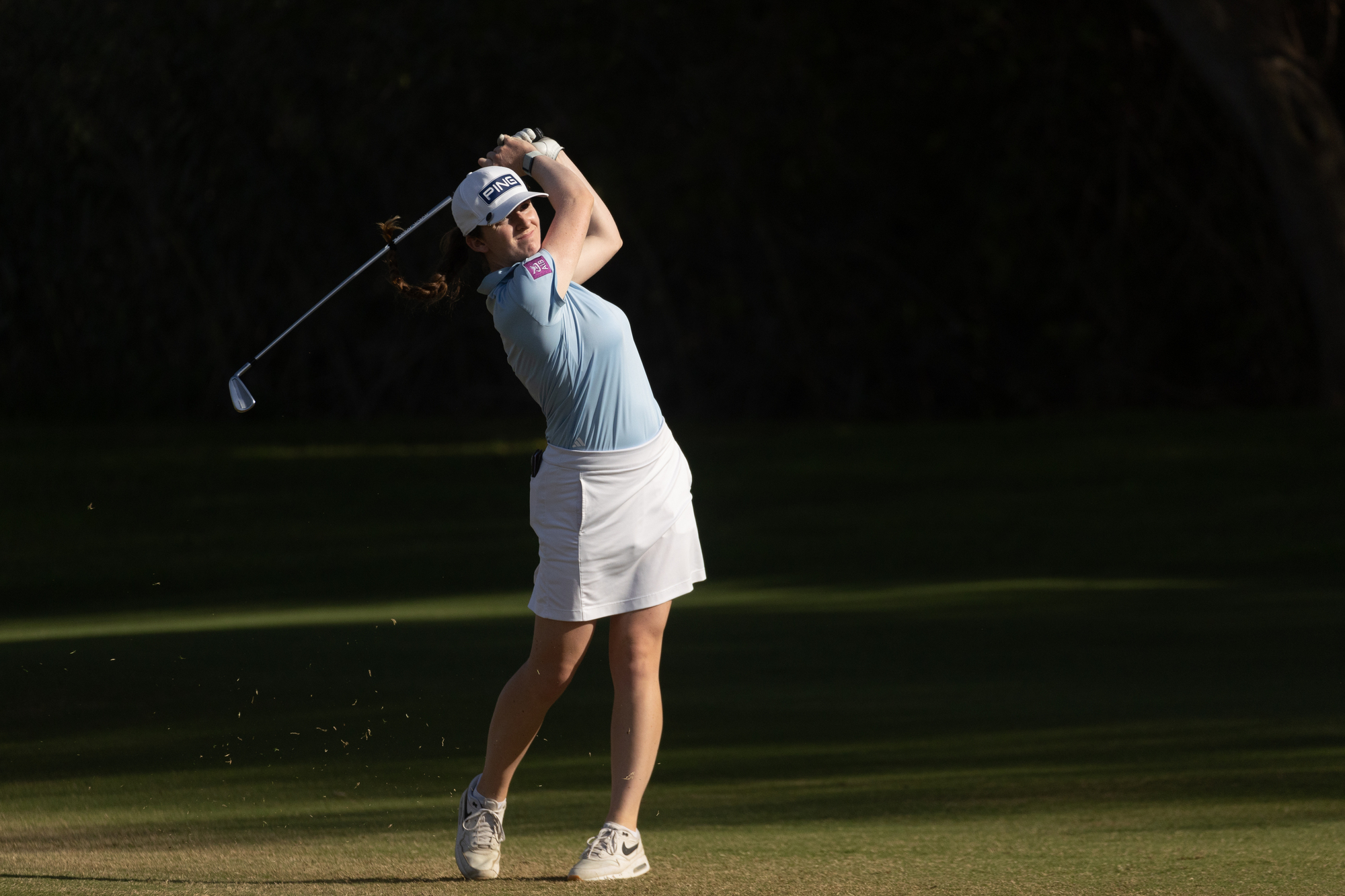 Lauren Walsh of Ireland during the pro-am. Credit: Tristan Jones