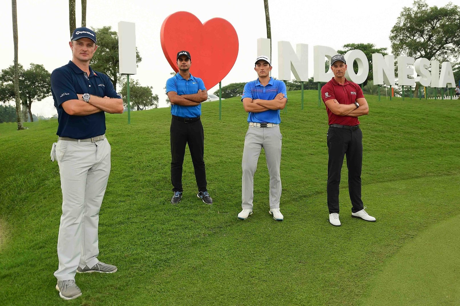 Rose of England, Shubhankar Sharma, Danny Masrin and Henrik Stenson 