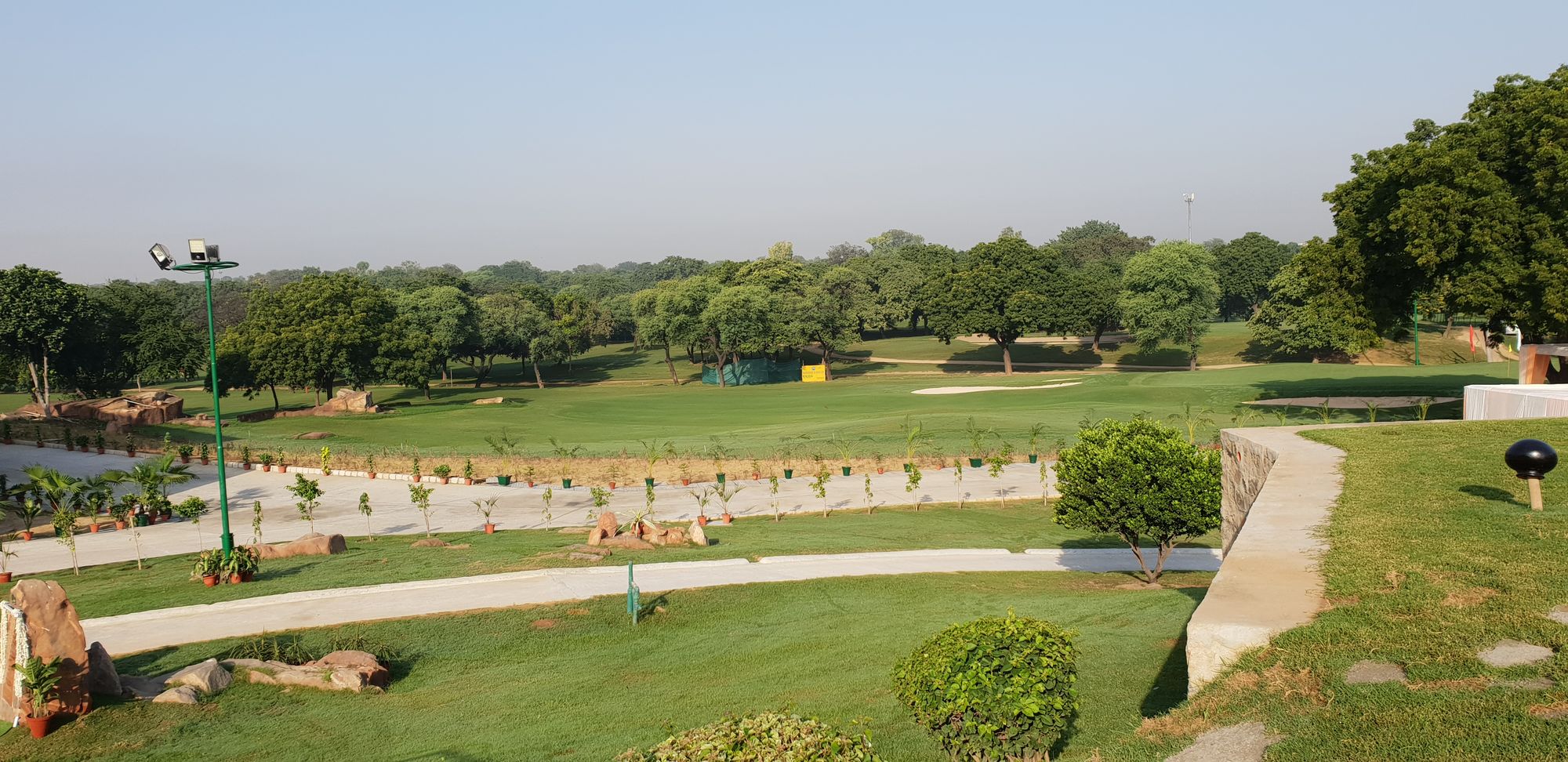 The lush green Qutab Golf course 