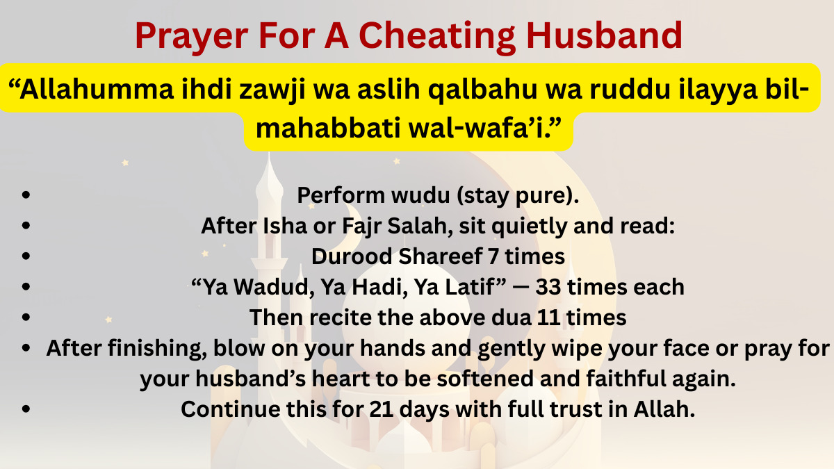 Prayer For A Cheating Husband