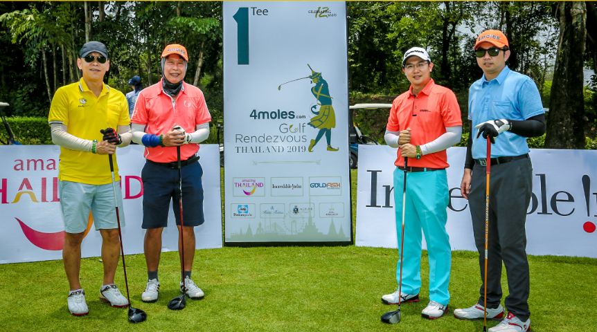 POWER QUOTIENT: Giam Ming Toh, Deputy CEO of Nokscoot Airlines with Isra Stapanaseth, Director at TAT and friends