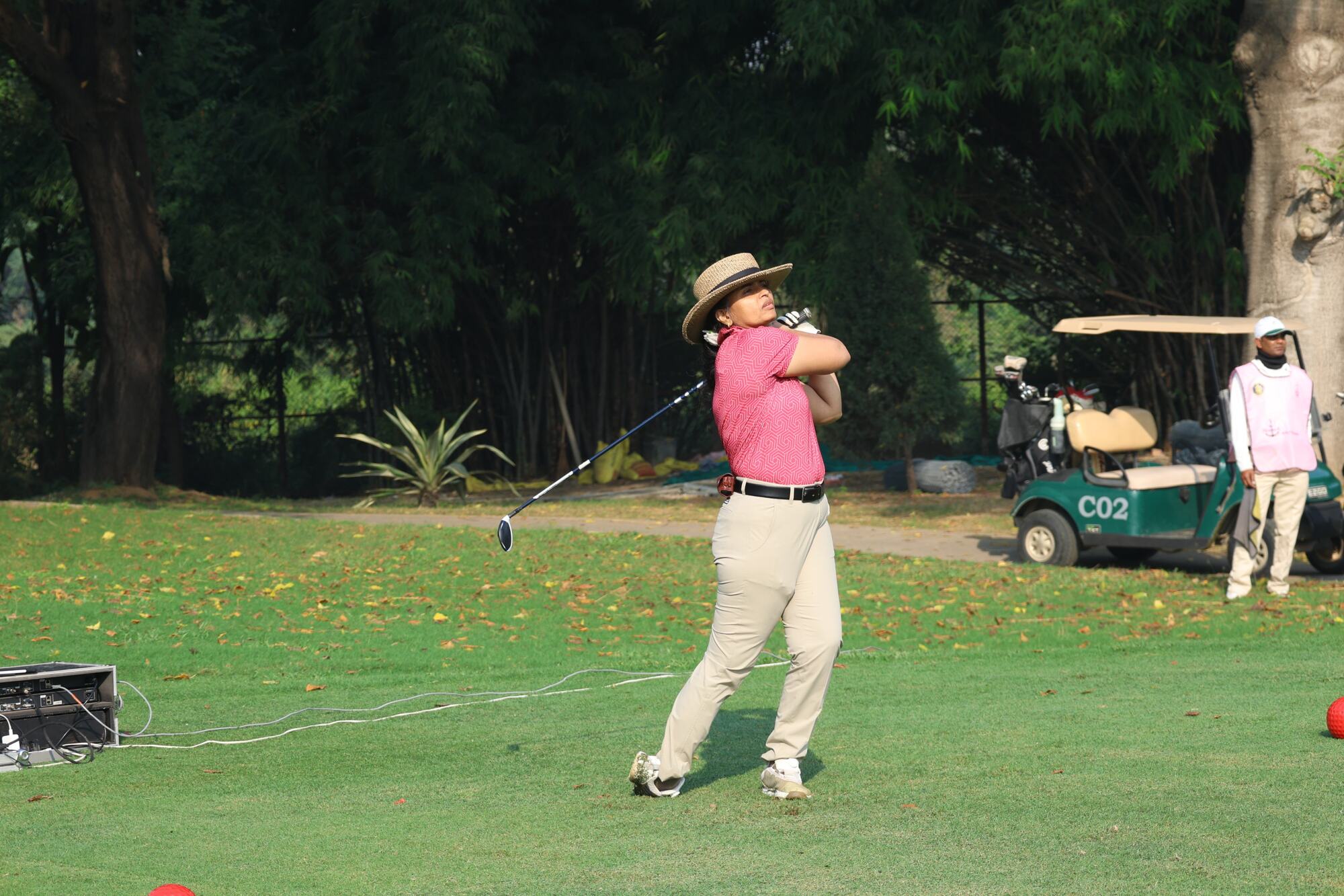 A Golfer Teeing off at the NWWA GOLF CUP 2025