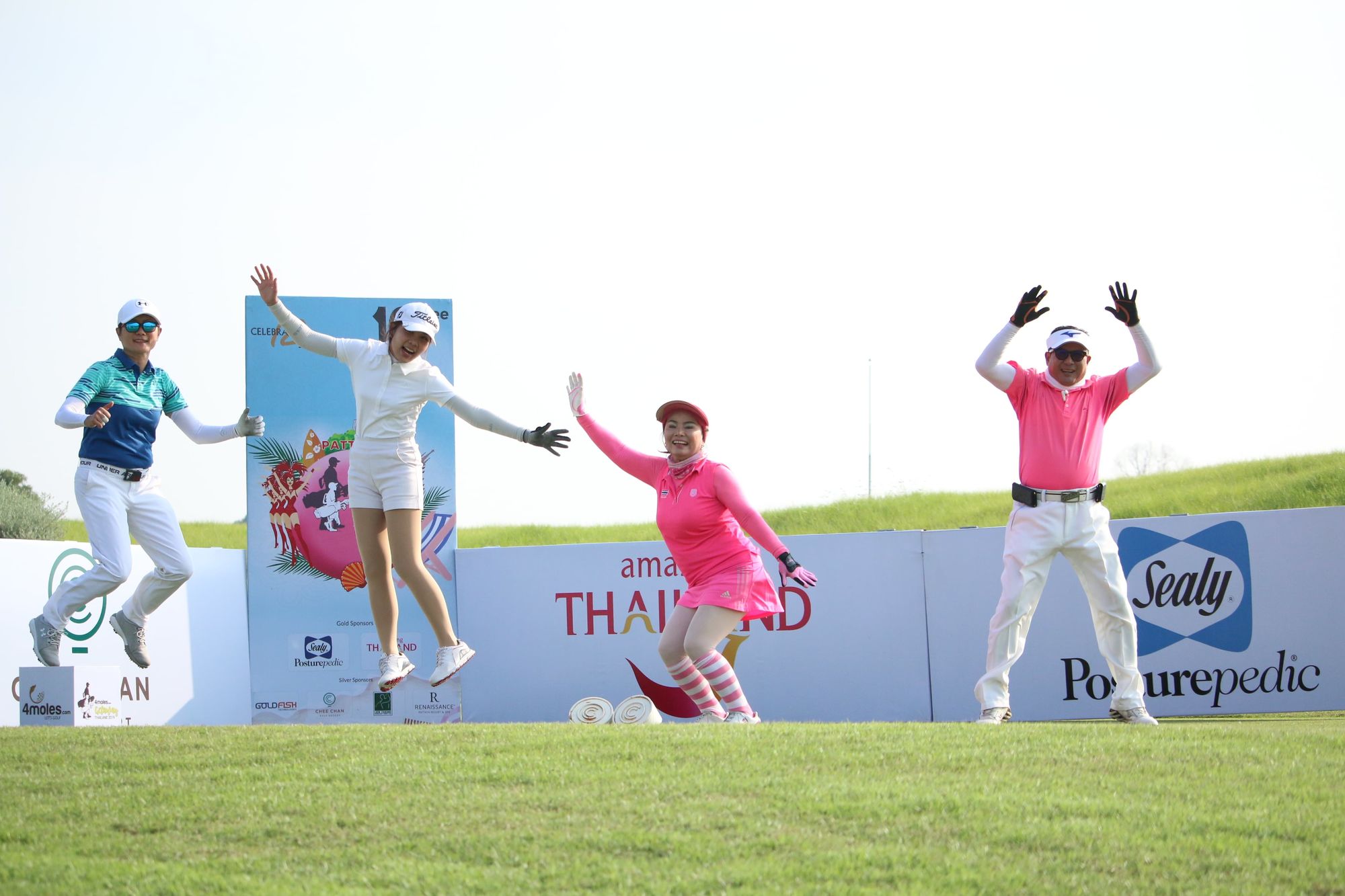 FLYING HIGH: Prisana Sirisamatha, GM Under Armour with Kanoknard  Ngoentaworn, Onanong  Wongsa and Noparatana  Thongprasert