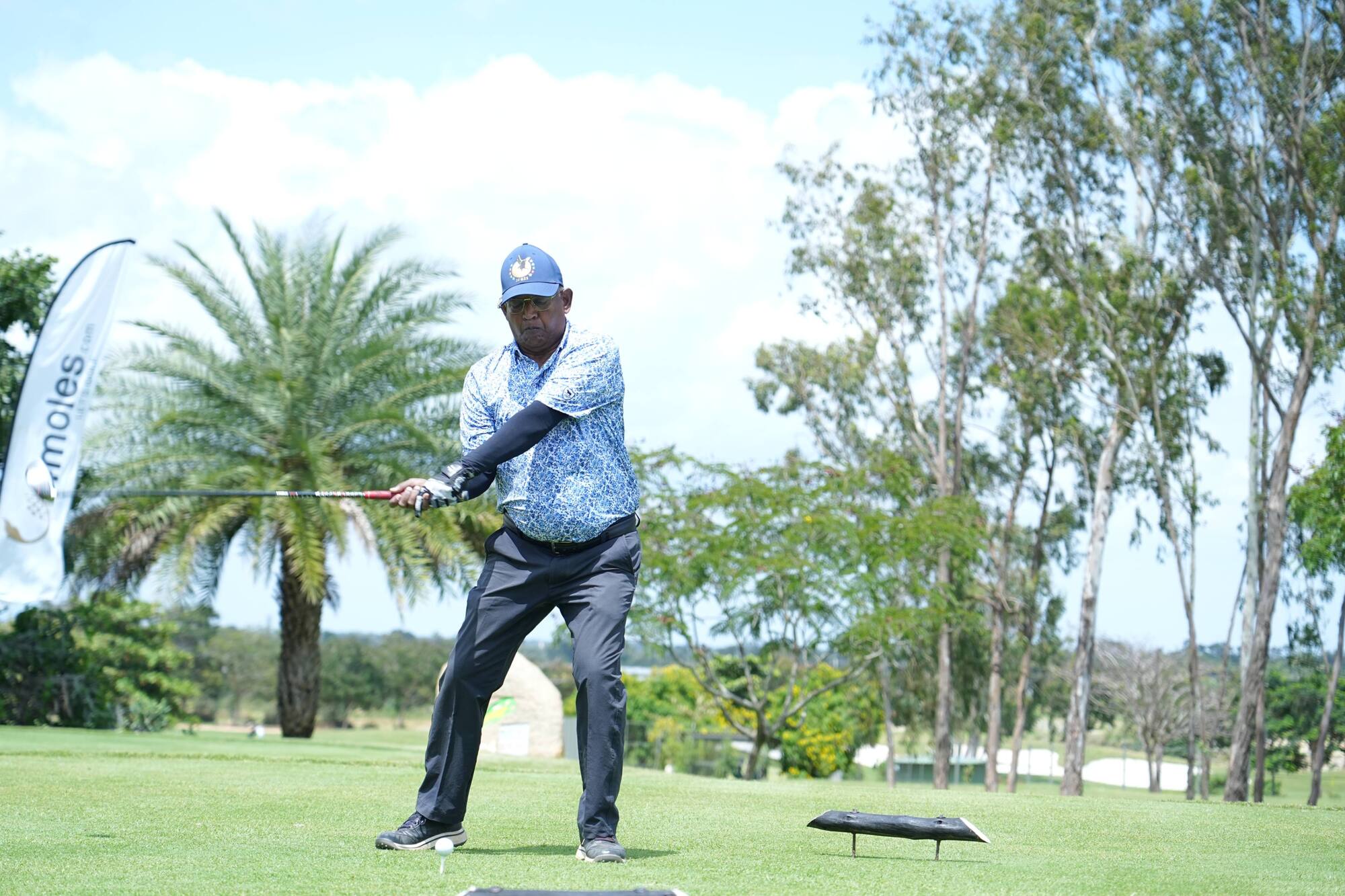 A Golfer Teeing Off in the Golf rendezvous PRO-AM League at Zion Hills