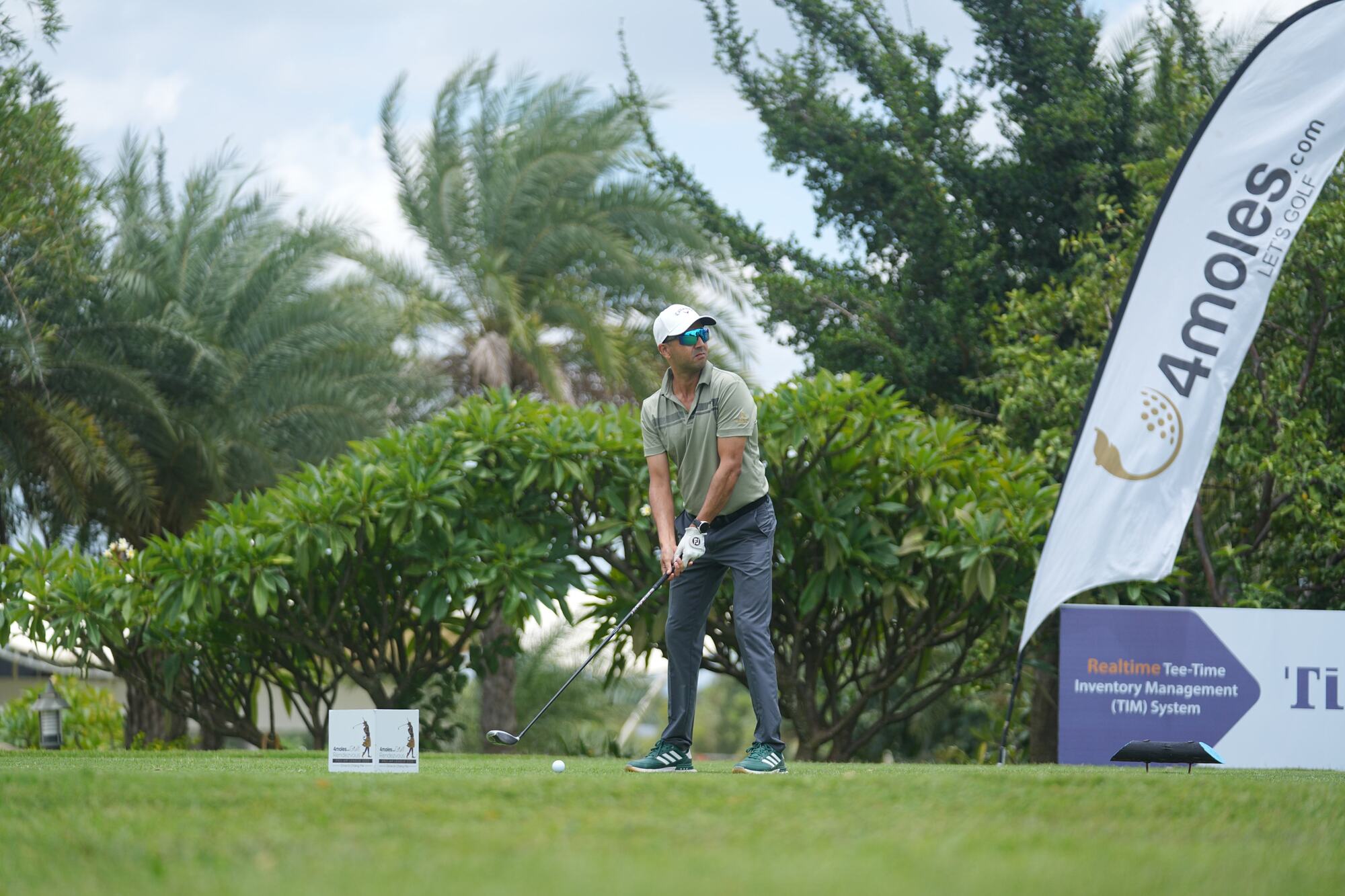 A Golfer Teeing Off in the Golf rendezvous PRO-AM League at Zion Hills