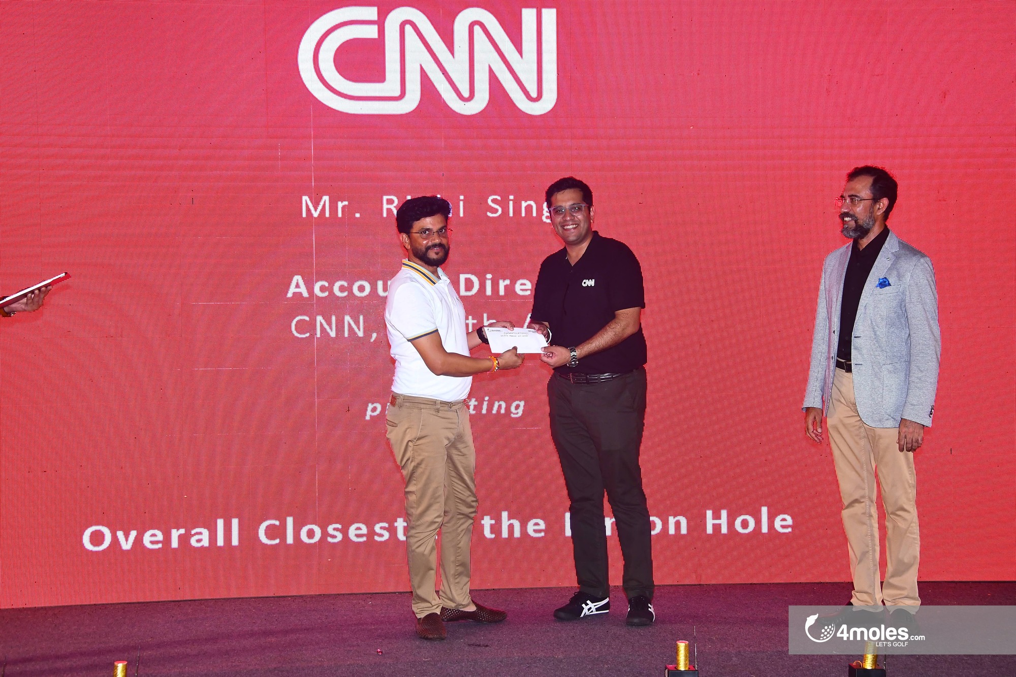 Rajeev Singh colleting award on behalf of Col Bains is with Rishi Rai