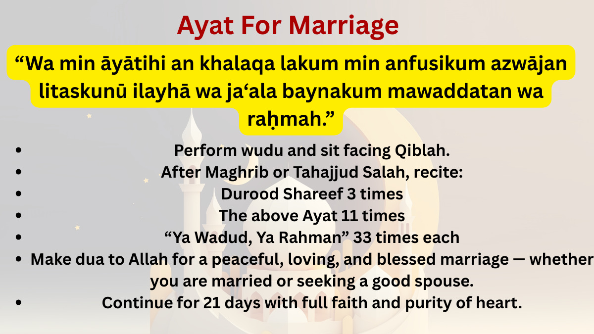 Ayat For Marriage 