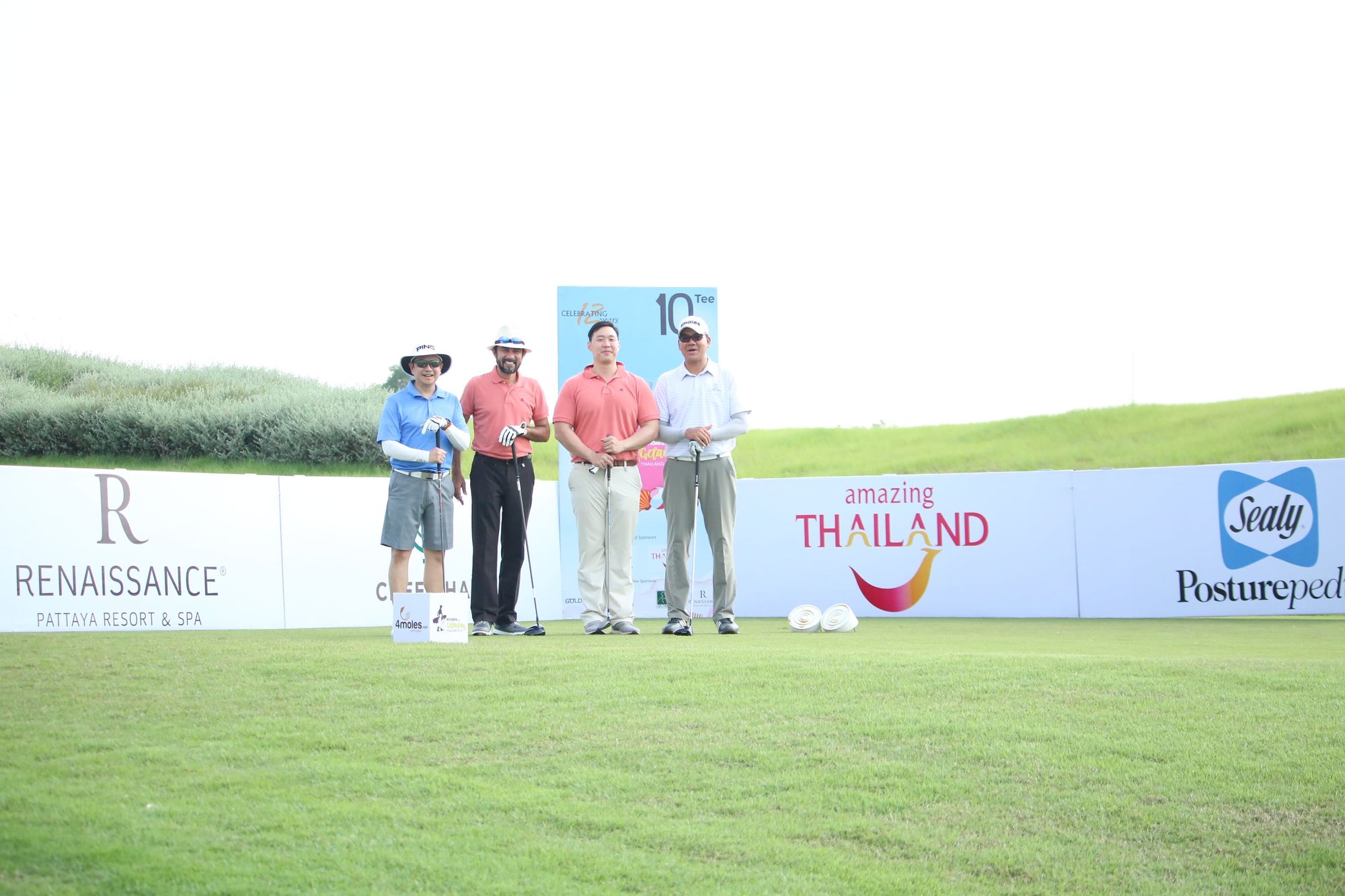 Together Stronger: Patom Sprayoon, CEO of PCL Hospitality with Dinesh Thakur, Founder and CEO at 4moles.com, Soravisit  Vayakornvichitr, Director at Goldfish Technologies and Passakorn  Roddej, GM at Chee Chan  Golf Resort