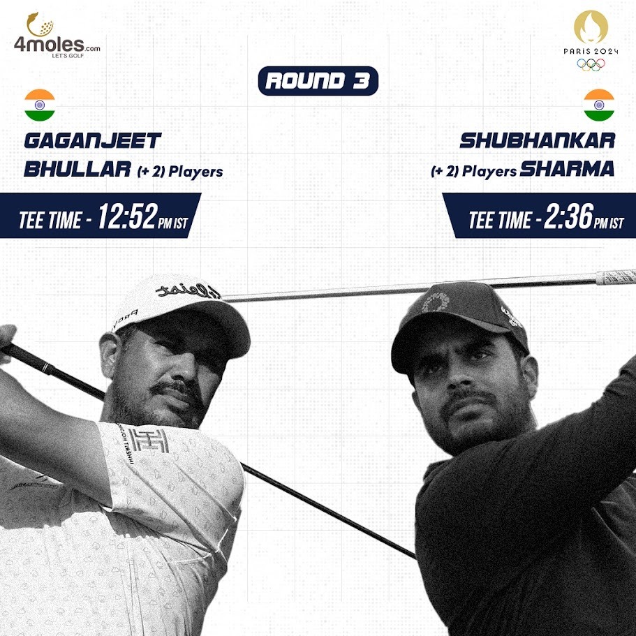 Indian Golfers Shubhankar Sharma and Gaganjeet Bhullar gear up for Round 3 at the Paris 2024 Olympics! 