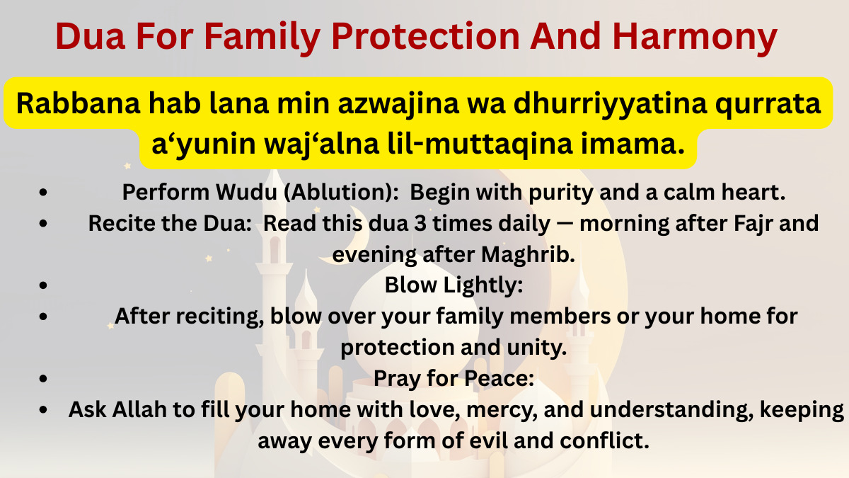 Dua For Family Protection And Harmony