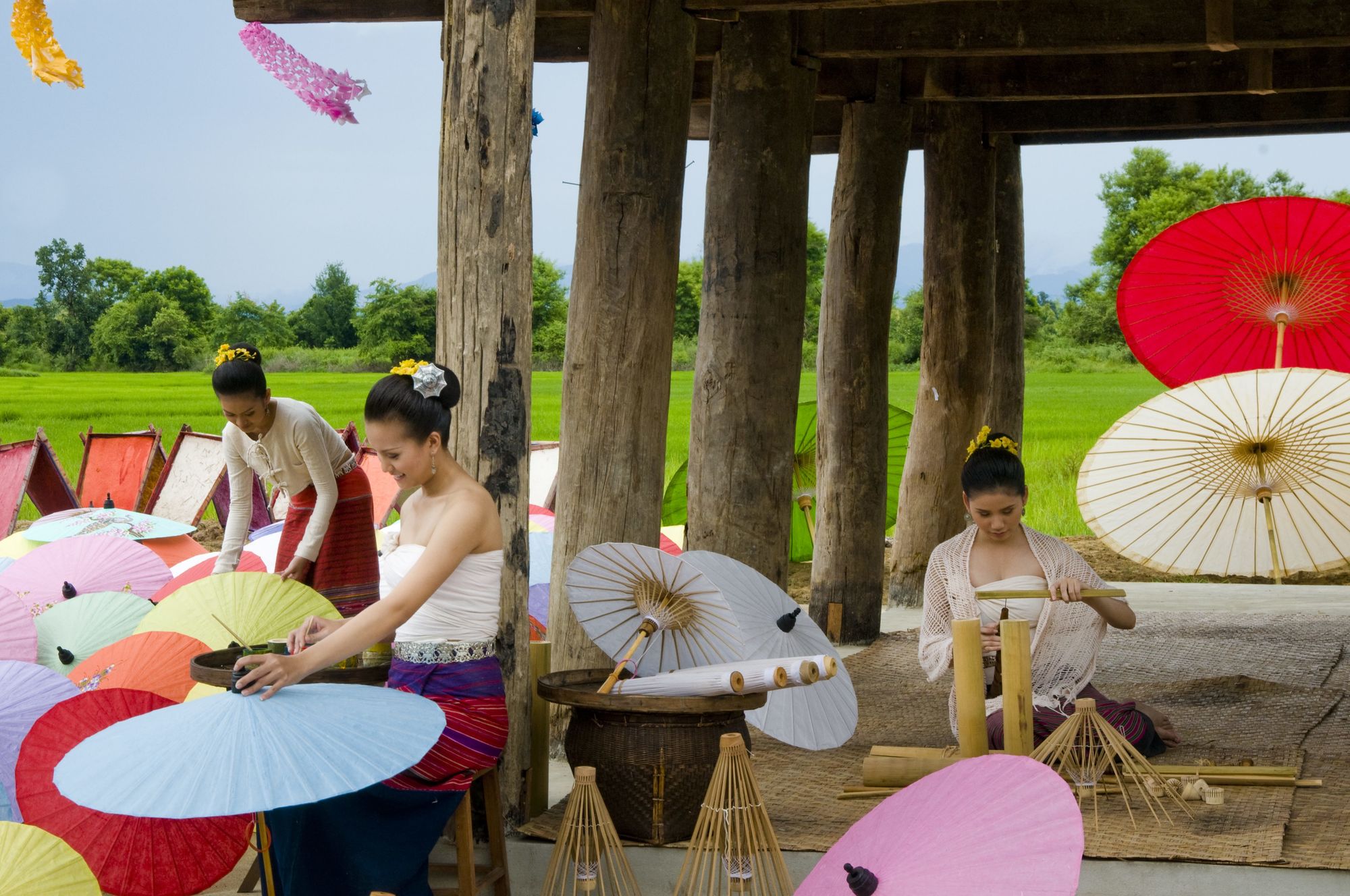 The beautiful Borsang Umbrella Painting