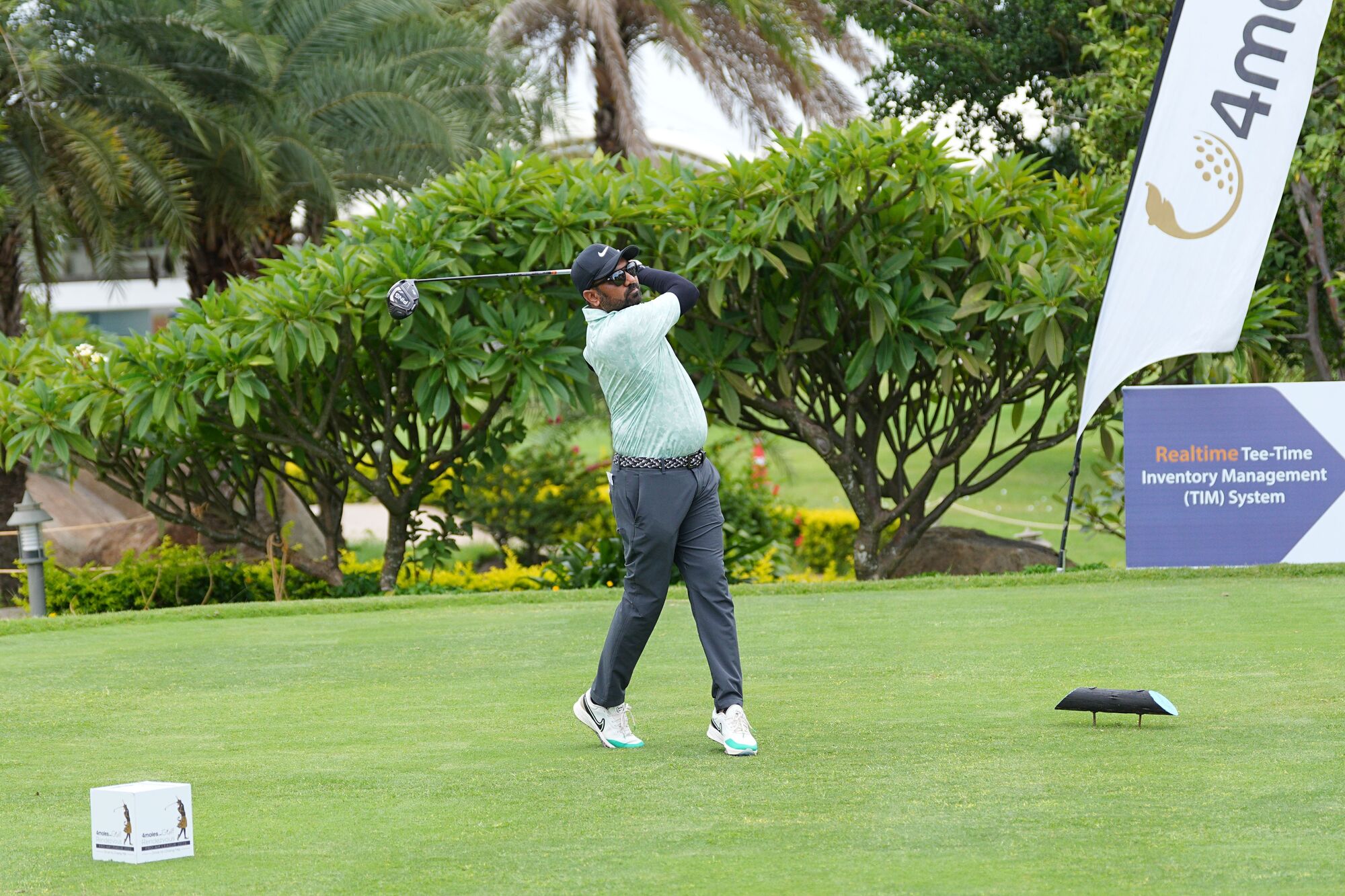 A Golfer Teeing off at Golf Rendezvous PRO-AM League at Zion Hills.