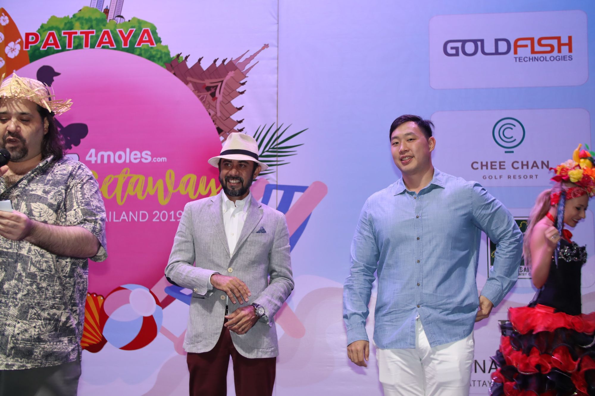 At the Helm: Dinesh Thakur - Founder and CEO of 4moles.com with Soravisit Vayakornvichitr - Director, Goldfish Technologies at Gala Networking Dinner at Renaissance Pattaya Resort and Spa