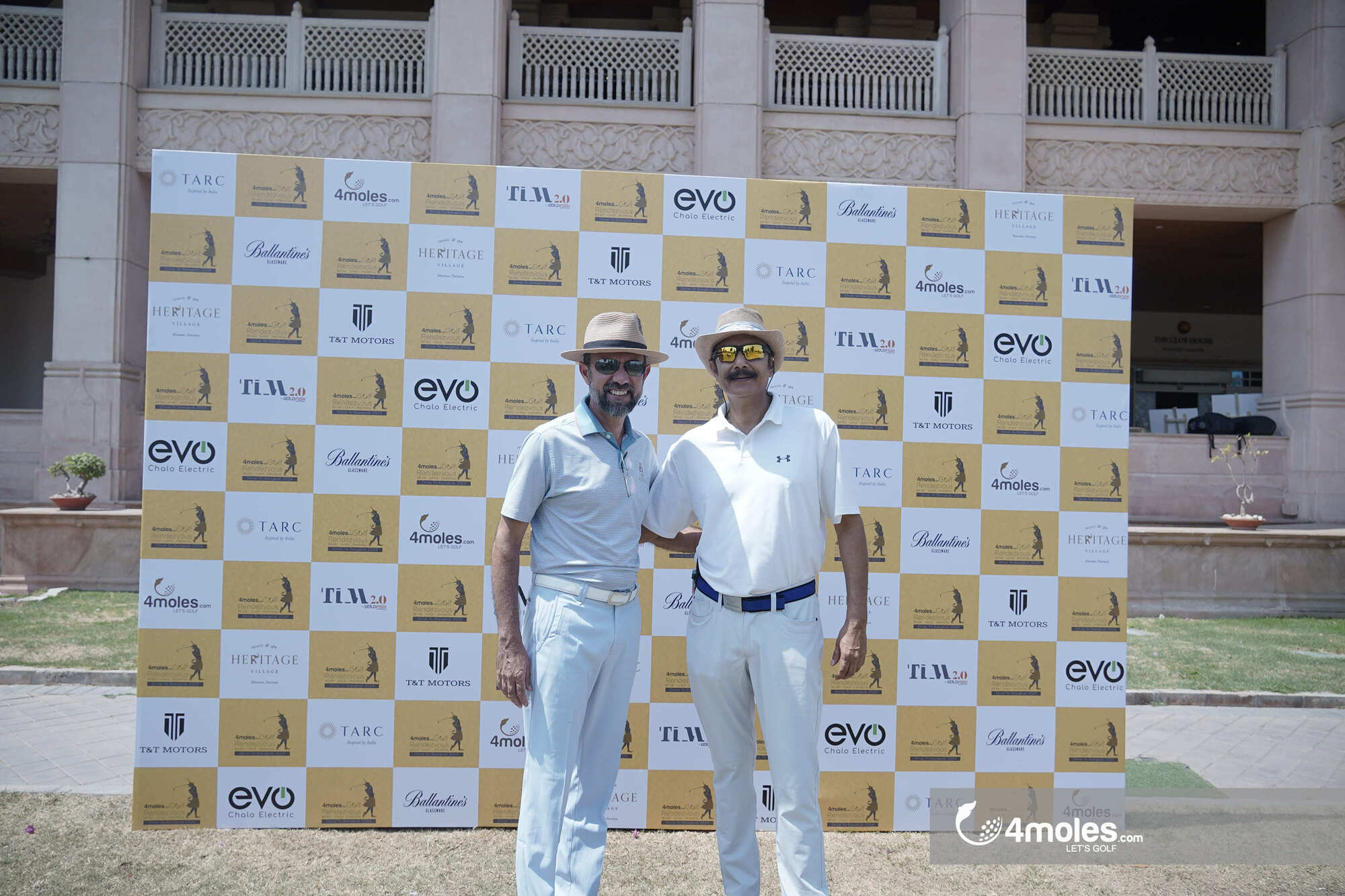 Golfers sharing happy moments