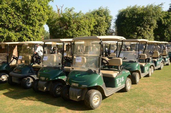 Golf cards ready for the event