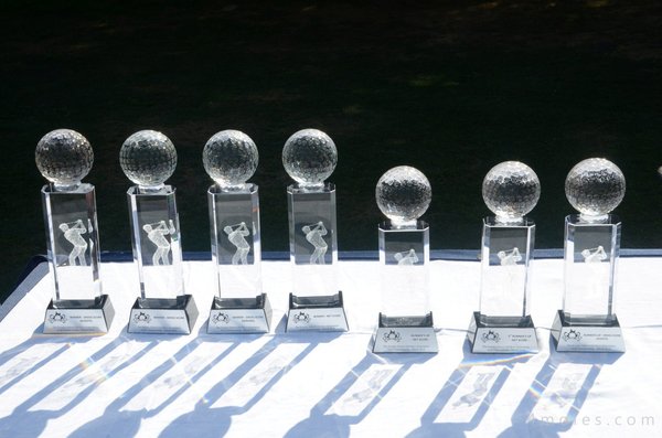 The trophies for the event