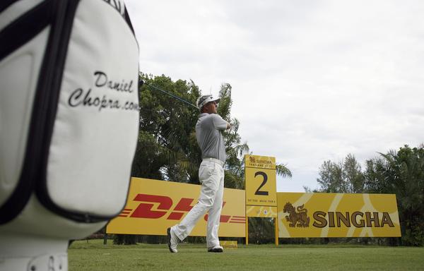 Daniel Chopra in his practice round.