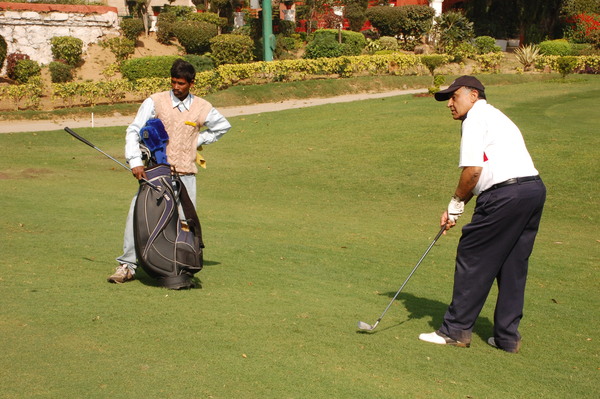 Mr. Surendra Malhotra on the 2nd green.