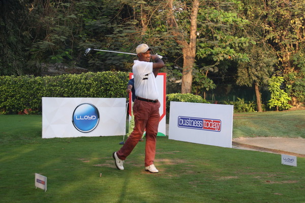 Mumbai-leg - Ravikanth Konteti of JP Morgan India hits a shot off the tee