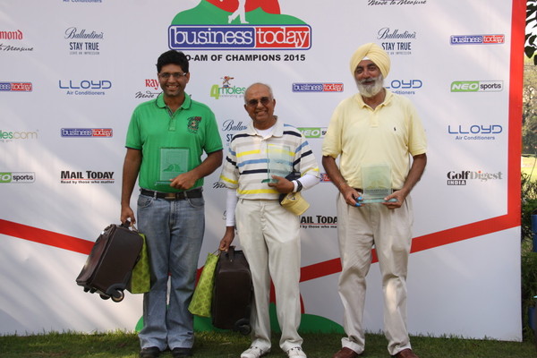 Mumbai-leg - The runner's up team with 95 points of Mr. Sachin Khanna, Mr. Vijay Chouhan and Mr. Surjit Duggal (L-R)