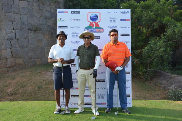 Madhav Kota, Ramakrishna Reddy and Vijayanand Reddy.P pose for a picture