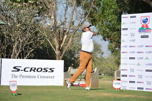Lloyd BT Pro-Am: Ramesh Iyengar tracks his ball after a tee shot