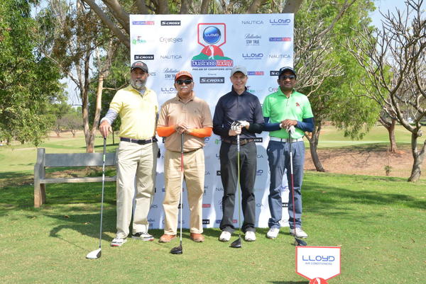 Tarandeep Singh, V Umesh, Carl Dujardin, Nithin Mandana during a group photo op
