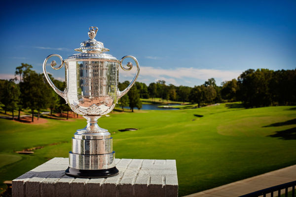 A view of the Wanamaker Trophy at Quail Hollow Club, host of the 2017 PGA