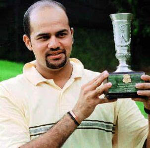 With the winning trophy in Bangalore