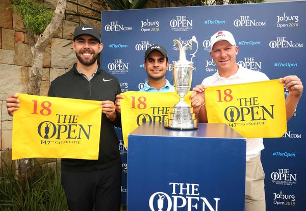 South Africans Rooyen (left) and Norris (right) join Sharma in securing their spots at The Open 2018