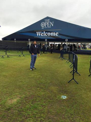 At the British Open at the Royal Birkdale Golf club