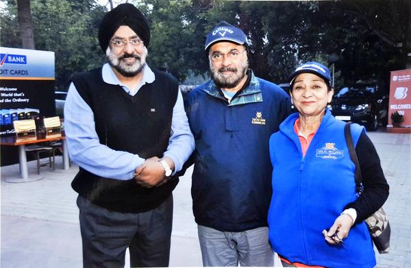 With the dignitaries