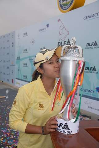 Pornanong Phatlum, the winner of DLF Indian Women's golf! 