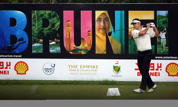 Australian Gavin Flint teeing off