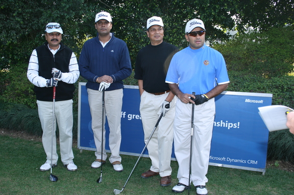 Rajeev Mittal, Taranjeet singh, Raj Desai & Madhur Daga. - Start of the game.