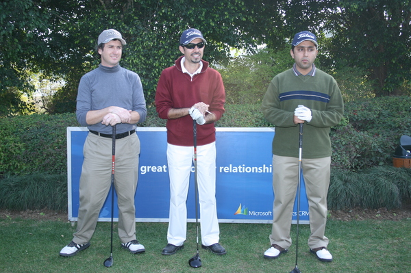 George, Danny & Ajay.... before a good round.