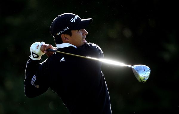 Andres Romero (ARG) tees off at Hole 14