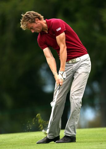 Chris Wood (ENG) at the 18th Hole