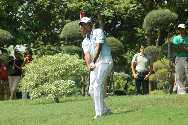 Jyoti Randhawa with his chip on the Day 3.