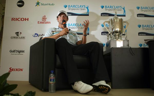 Adam Scott at the Press Conference of Barclays Singapore Open 2009
