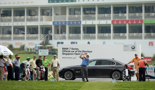 Phil Mickelson (USA) off the tee during practice