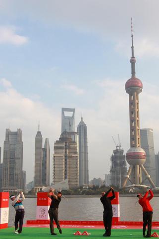 The launch tee off of the WGC HSBC Champions 2009