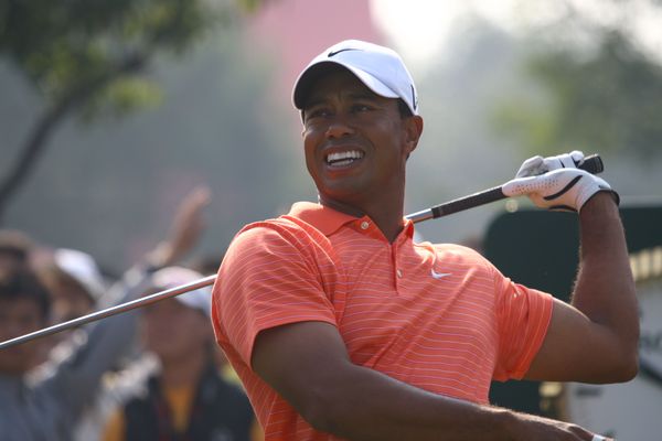 Tiger WOODS on day one at the WGC HSBC Champions 2009