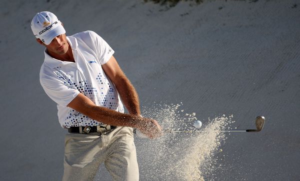 Geoff Ogilvy (AUS) at the bunker during Round 3