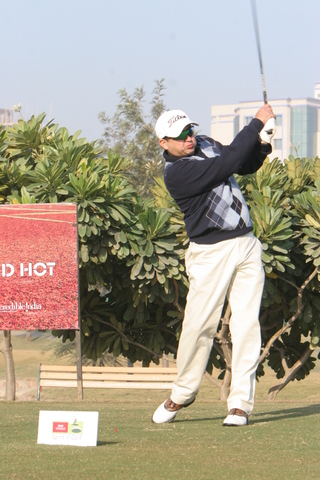 Vir Srivastava off the tee.