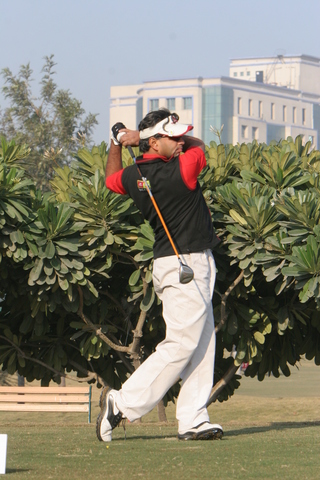 Madhur Daga on the 7th tee, par 4.