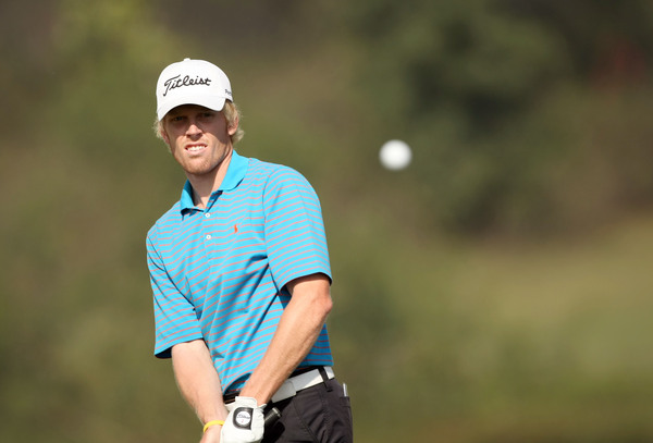 Andrew Dodt (AUS) looks on at his shot during the final round